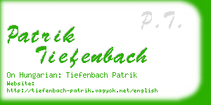 patrik tiefenbach business card